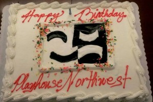 A birthday cake with the number 5 3 on it.